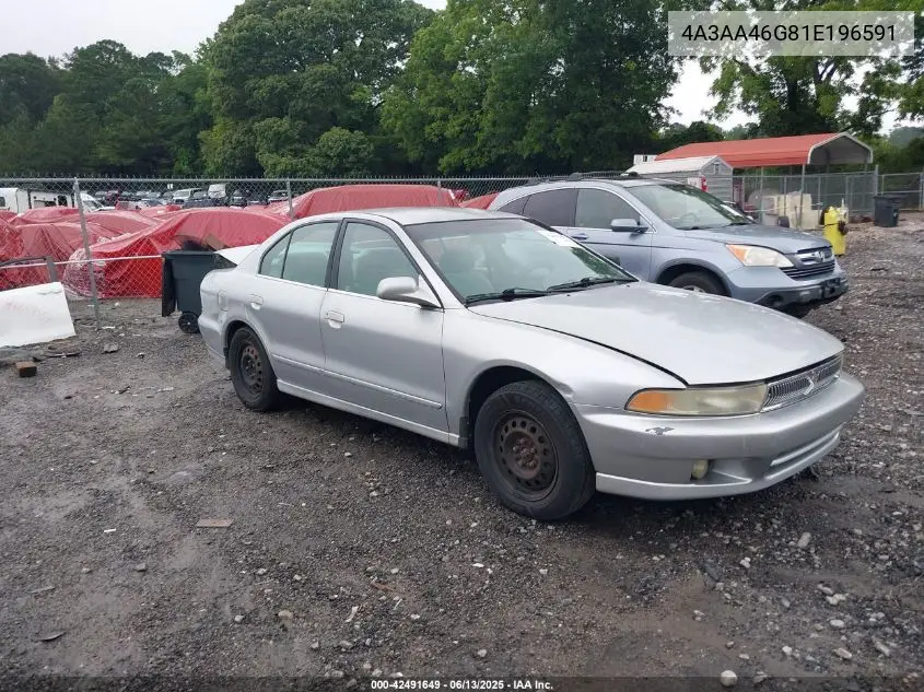 2001 Mitsubishi Galant Es VIN: 4A3AA46G81E196591 Lot: 42491649