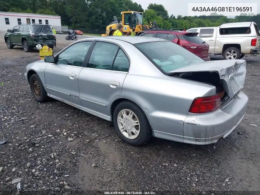 2001 Mitsubishi Galant Es VIN: 4A3AA46G81E196591 Lot: 42491649