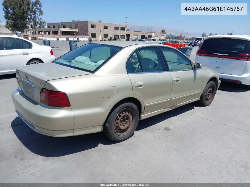 2001 Mitsubishi Galant Es VIN: 4A3AA46G61E145767 Lot: 42492873