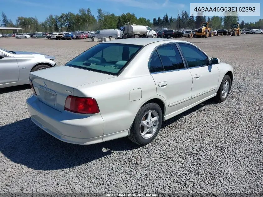2003 Mitsubishi Galant Es/Ls VIN: 4A3AA46G63E162393 Lot: 42184544