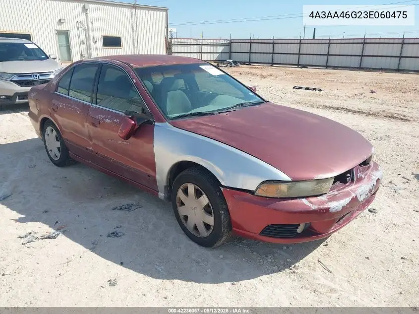 2003 Mitsubishi Galant Es/Ls VIN: 4A3AA46G23E060475 Lot: 42236057