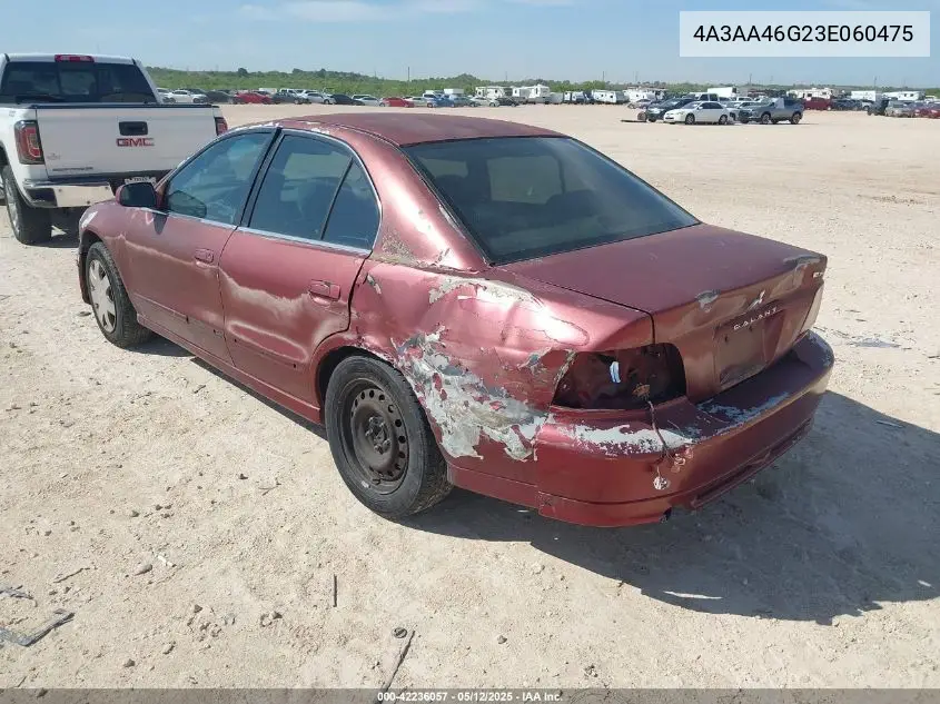2003 Mitsubishi Galant Es/Ls VIN: 4A3AA46G23E060475 Lot: 42236057