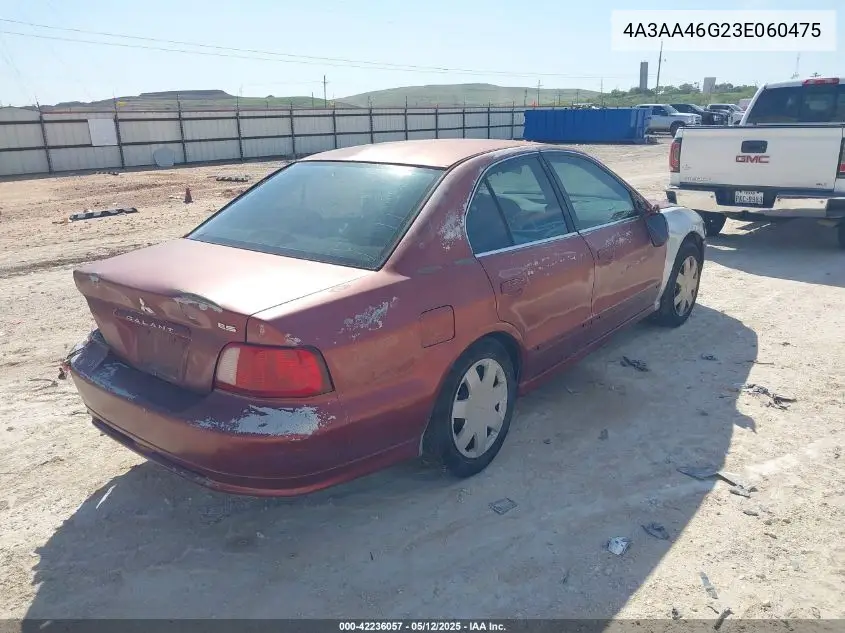 2003 Mitsubishi Galant Es/Ls VIN: 4A3AA46G23E060475 Lot: 42236057