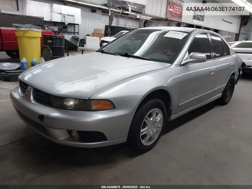 2003 Mitsubishi Galant Es/Ls VIN: 4A3AA46G63E174107 Lot: 42465675