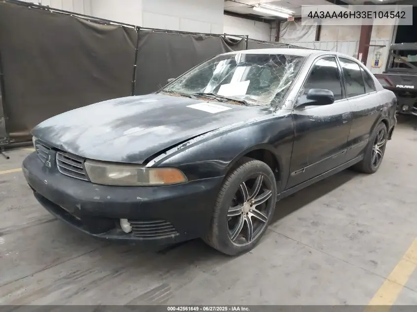 2003 Mitsubishi Galant Es V6/Gtz/Ls V6 VIN: 4A3AA46H33E104542 Lot: 42561649