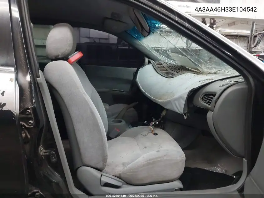2003 Mitsubishi Galant Es V6/Gtz/Ls V6 VIN: 4A3AA46H33E104542 Lot: 42561649