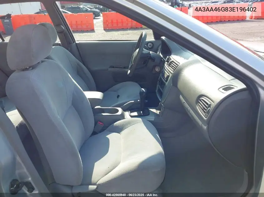 2003 Mitsubishi Galant Es/Ls VIN: 4A3AA46G83E196402 Lot: 42565948