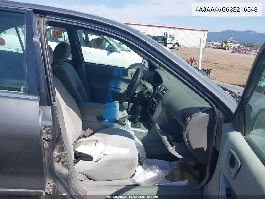 2003 Mitsubishi Galant Es/Ls VIN: 4A3AA46G63E216548 Lot: 42636838