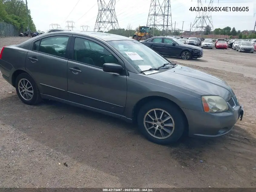 2004 Mitsubishi Galant Ls VIN: 4A3AB56SX4E108605 Lot: 42178467