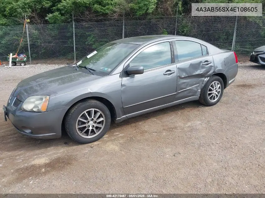2004 Mitsubishi Galant Ls VIN: 4A3AB56SX4E108605 Lot: 42178467