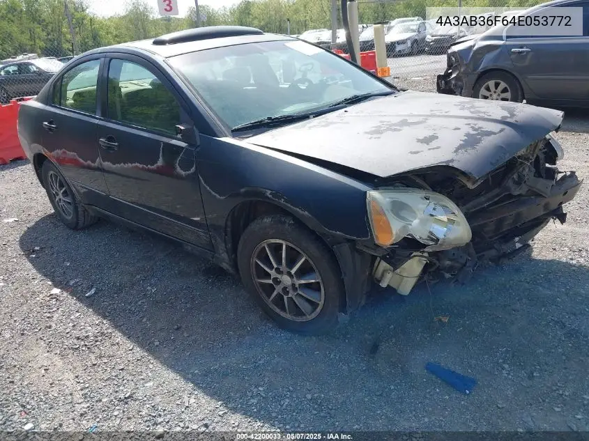 2004 Mitsubishi Galant Es VIN: 4A3AB36F64E053772 Lot: 42200033