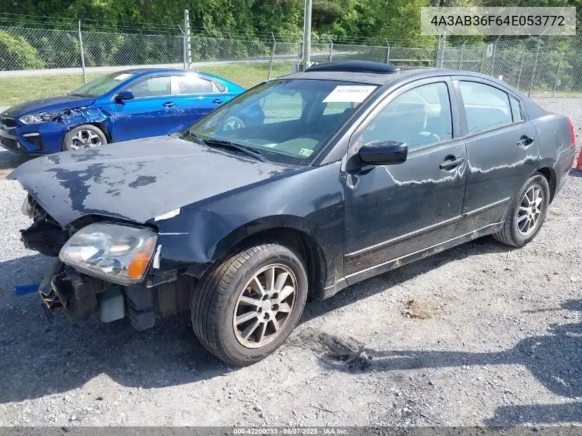 2004 Mitsubishi Galant Es VIN: 4A3AB36F64E053772 Lot: 42200033