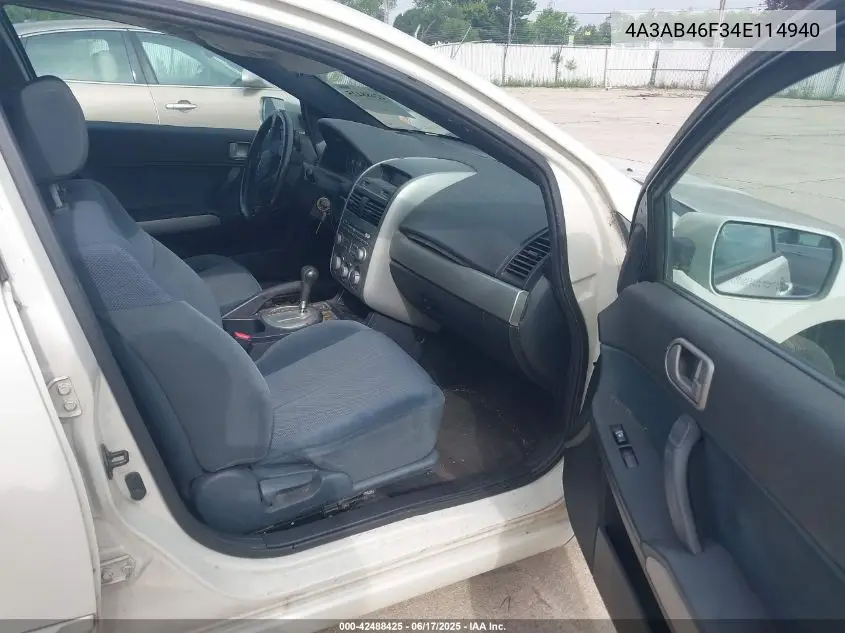 2004 Mitsubishi Galant Es VIN: 4A3AB46F34E114940 Lot: 42488425
