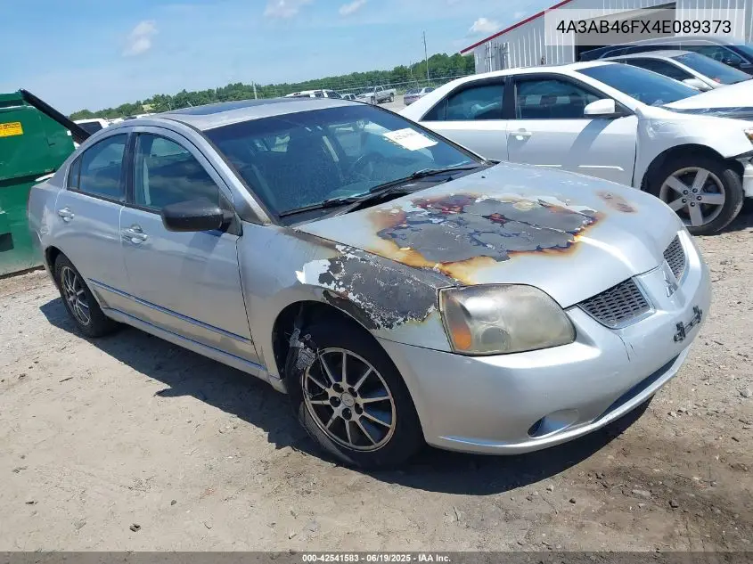 2004 Mitsubishi Galant Es VIN: 4A3AB46FX4E089373 Lot: 42541583