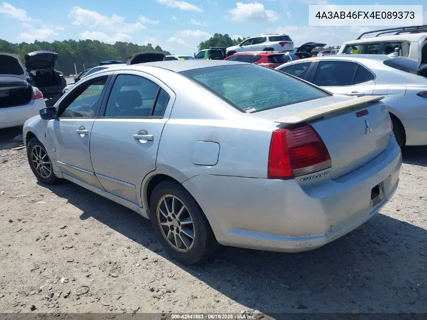 2004 Mitsubishi Galant Es VIN: 4A3AB46FX4E089373 Lot: 42541583