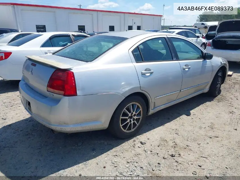 2004 Mitsubishi Galant Es VIN: 4A3AB46FX4E089373 Lot: 42541583