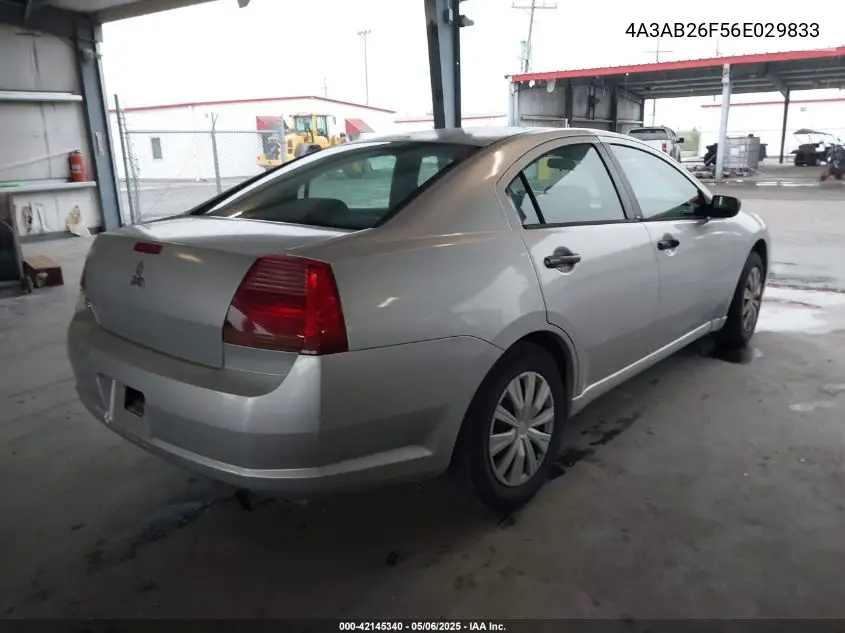2006 Mitsubishi Galant De VIN: 4A3AB26F56E029833 Lot: 42145340