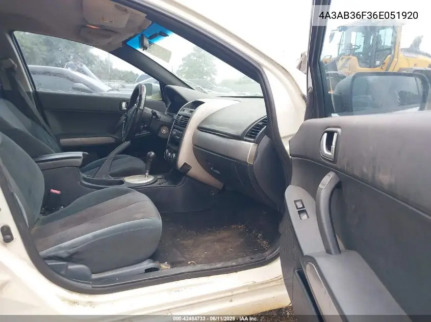 2006 Mitsubishi Galant Es/Se VIN: 4A3AB36F36E051920 Lot: 42484733