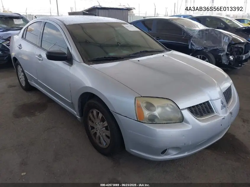 2006 Mitsubishi Galant Ls VIN: 4A3AB36S56E013392 Lot: 42573069