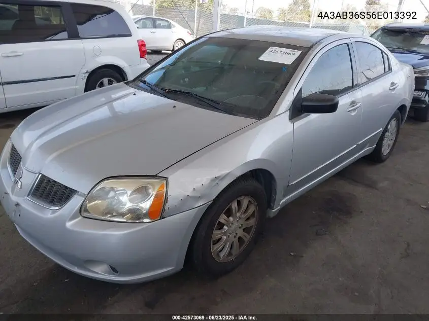 2006 Mitsubishi Galant Ls VIN: 4A3AB36S56E013392 Lot: 42573069