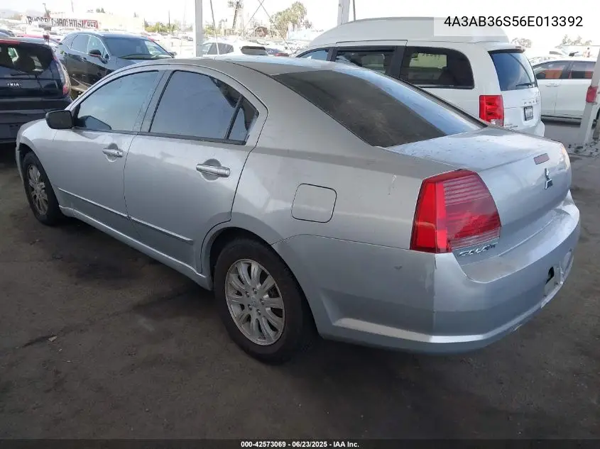 2006 Mitsubishi Galant Ls VIN: 4A3AB36S56E013392 Lot: 42573069