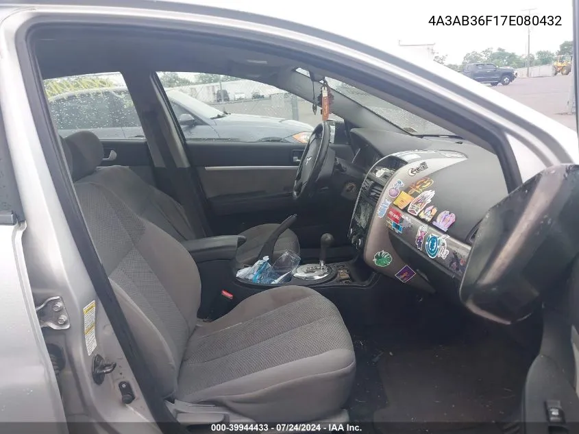 2007 Mitsubishi Galant Es/Se VIN: 4A3AB36F17E080432 Lot: 39944433