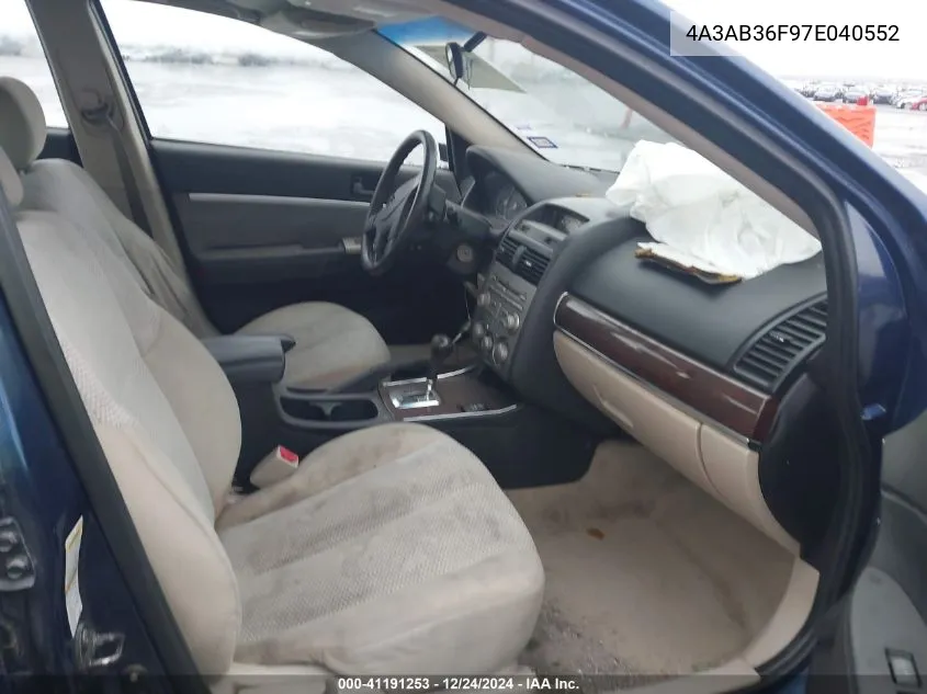 2007 Mitsubishi Galant Es/Se VIN: 4A3AB36F97E040552 Lot: 41191253