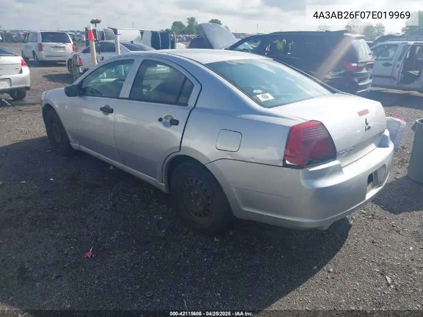 2007 Mitsubishi Galant De VIN: 4A3AB26F07E019969 Lot: 42115606