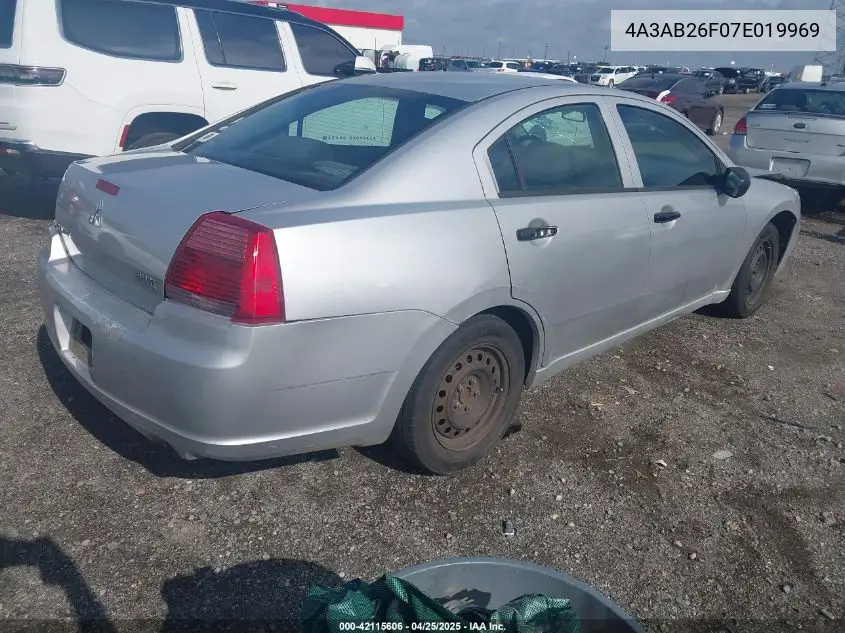 2007 Mitsubishi Galant De VIN: 4A3AB26F07E019969 Lot: 42115606