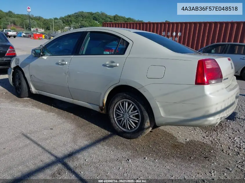 2007 Mitsubishi Galant Es/Se VIN: 4A3AB36F57E048518 Lot: 42306714