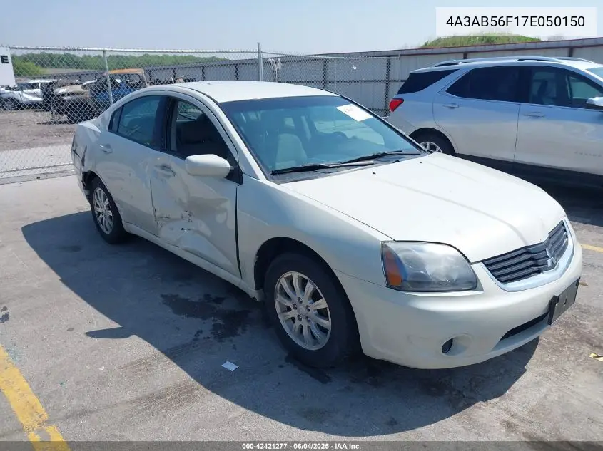 2007 Mitsubishi Galant Es VIN: 4A3AB56F17E050150 Lot: 42421277