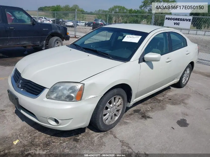 2007 Mitsubishi Galant Es VIN: 4A3AB56F17E050150 Lot: 42421277