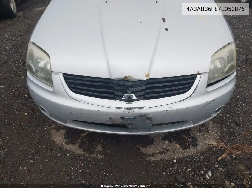 2007 Mitsubishi Galant Es/Se VIN: 4A3AB36F87E050876 Lot: 42576258