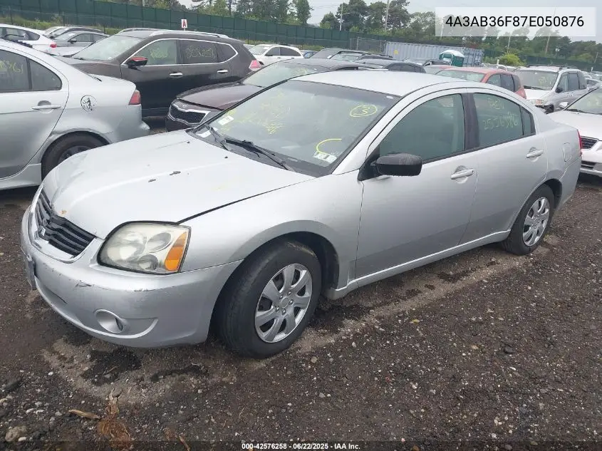 2007 Mitsubishi Galant Es/Se VIN: 4A3AB36F87E050876 Lot: 42576258