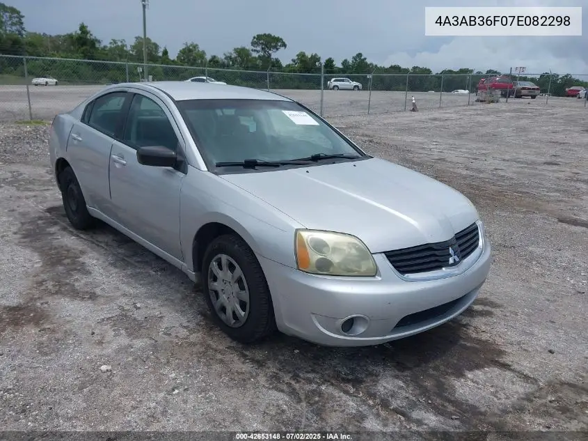 2007 Mitsubishi Galant Es/Se VIN: 4A3AB36F07E082298 Lot: 42653148