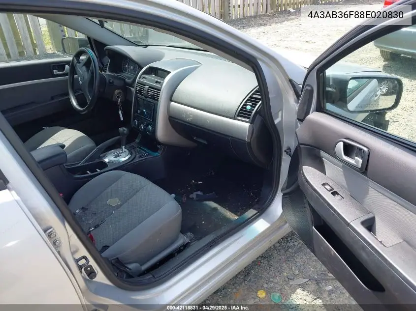 2008 Mitsubishi Galant Es VIN: 4A3AB36F88E020830 Lot: 42118831
