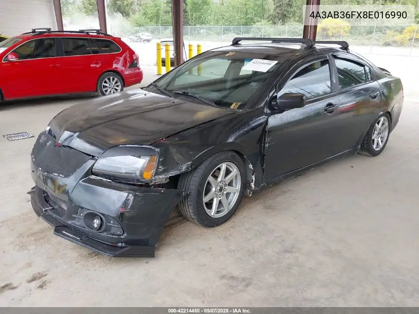 2008 Mitsubishi Galant Es VIN: 4A3AB36FX8E016990 Lot: 42214450