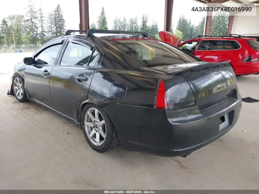 2008 Mitsubishi Galant Es VIN: 4A3AB36FX8E016990 Lot: 42214450