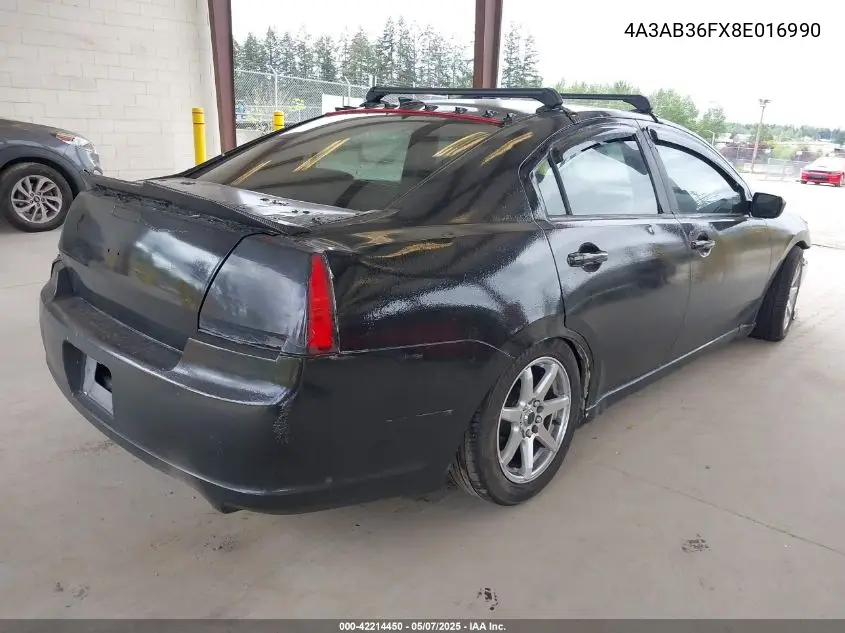 2008 Mitsubishi Galant Es VIN: 4A3AB36FX8E016990 Lot: 42214450