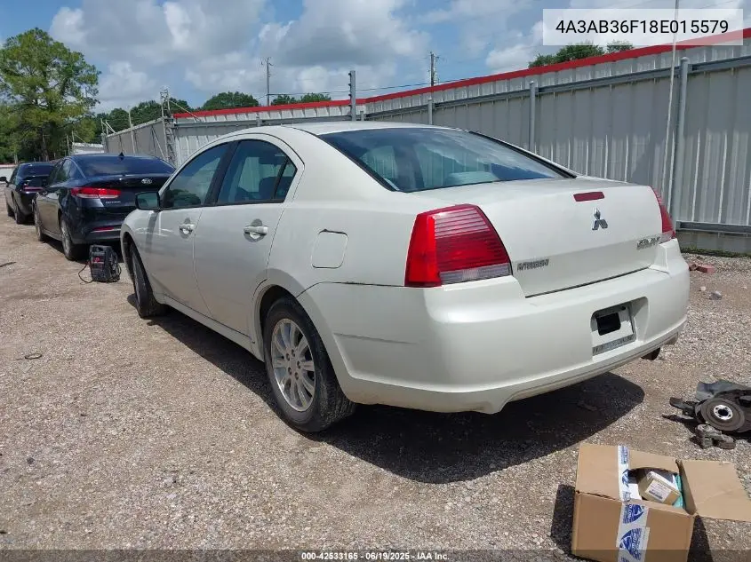 2008 Mitsubishi Galant Es VIN: 4A3AB36F18E015579 Lot: 42533165