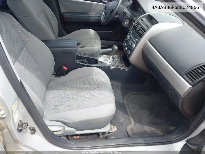 2008 Mitsubishi Galant Es VIN: 4A3AB36F58E024866 Lot: 42586870