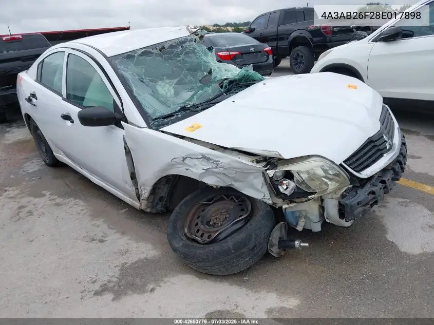 2008 Mitsubishi Galant De VIN: 4A3AB26F28E017898 Lot: 42653776
