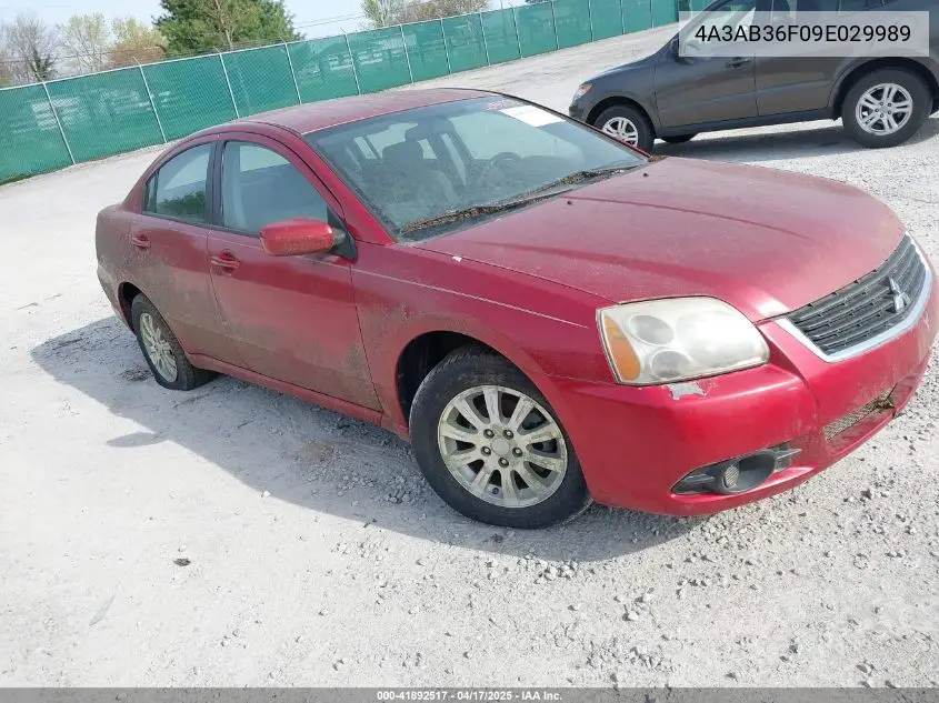 2009 Mitsubishi Galant Es/Sport Edition VIN: 4A3AB36F09E029989 Lot: 41892517