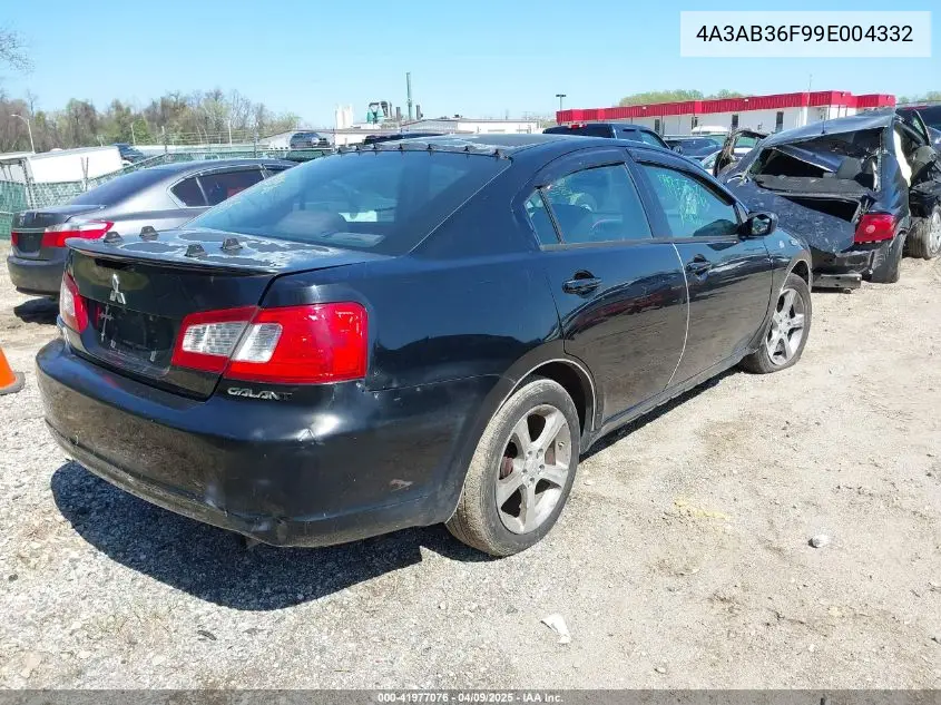 2009 Mitsubishi Galant Es/Sport Edition VIN: 4A3AB36F99E004332 Lot: 41977076
