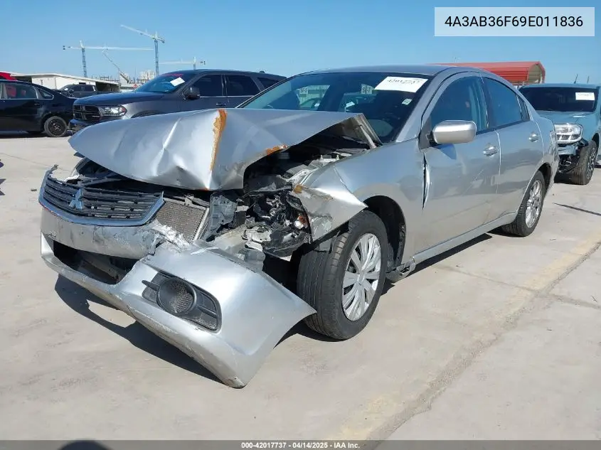 2009 Mitsubishi Galant Es/Sport Edition VIN: 4A3AB36F69E011836 Lot: 42017737
