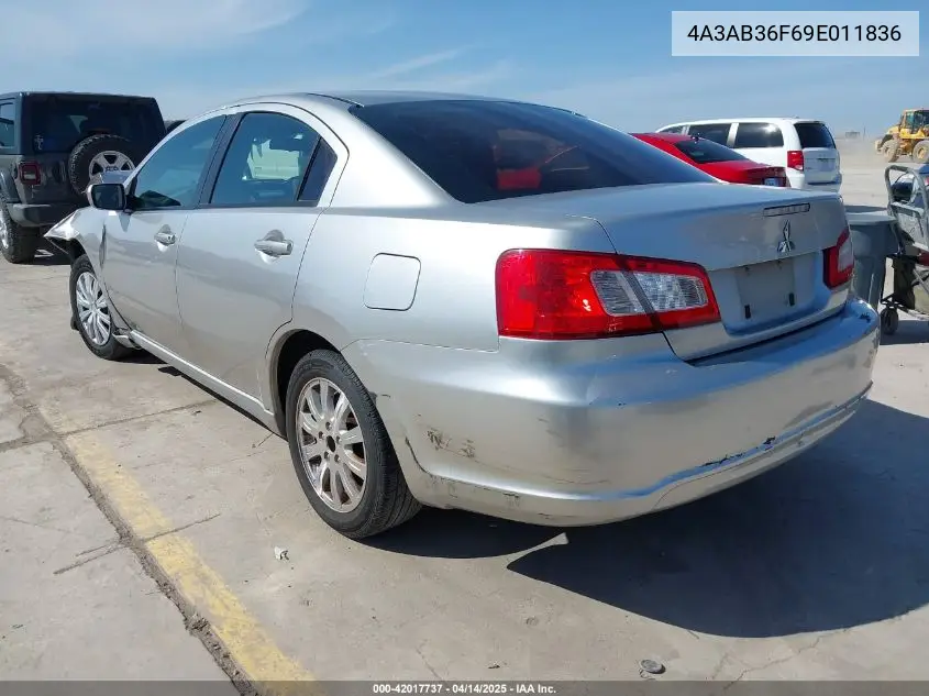 2009 Mitsubishi Galant Es/Sport Edition VIN: 4A3AB36F69E011836 Lot: 42017737