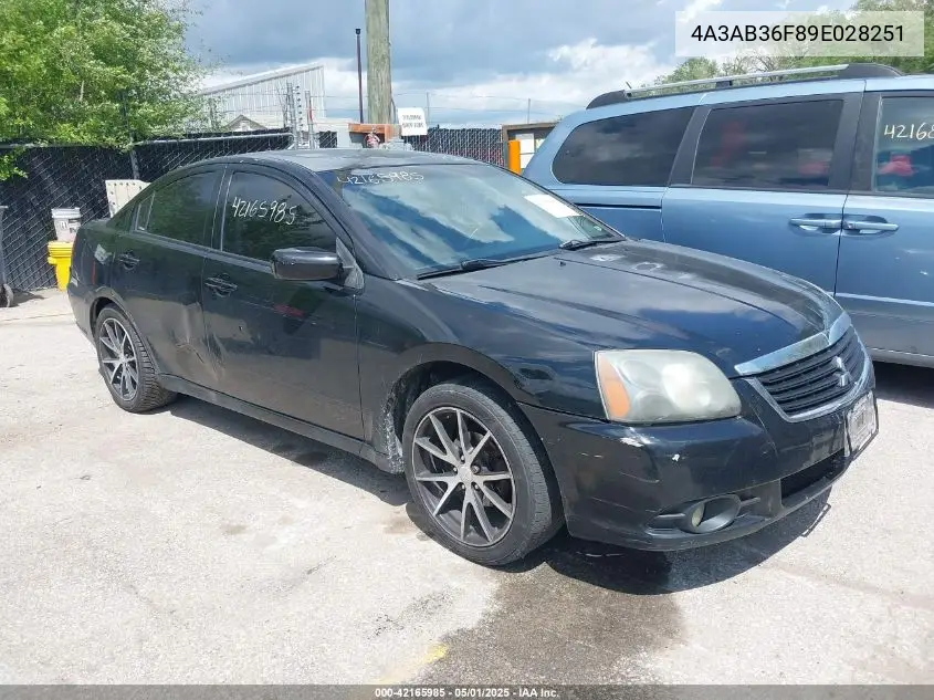2009 Mitsubishi Galant Es/Sport Edition VIN: 4A3AB36F89E028251 Lot: 42165985