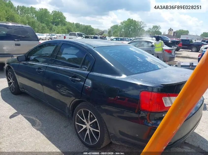 2009 Mitsubishi Galant Es/Sport Edition VIN: 4A3AB36F89E028251 Lot: 42165985