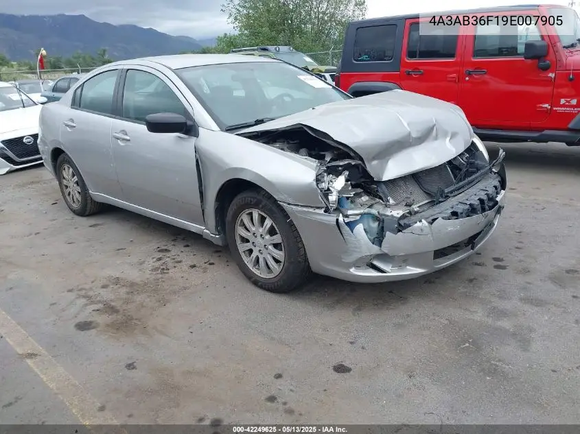 2009 Mitsubishi Galant Es/Sport Edition VIN: 4A3AB36F19E007905 Lot: 42249625