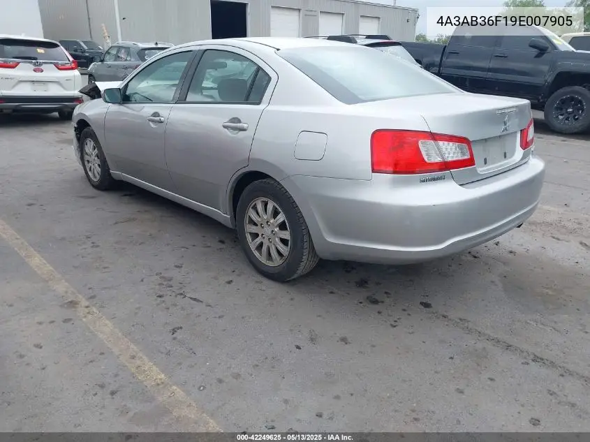 2009 Mitsubishi Galant Es/Sport Edition VIN: 4A3AB36F19E007905 Lot: 42249625